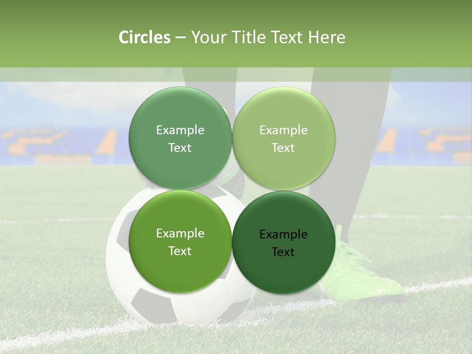 A Soccer Player With A Soccer Ball On A Field PowerPoint Template