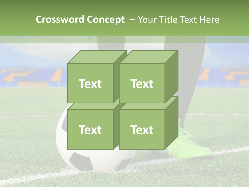 A Soccer Player With A Soccer Ball On A Field PowerPoint Template