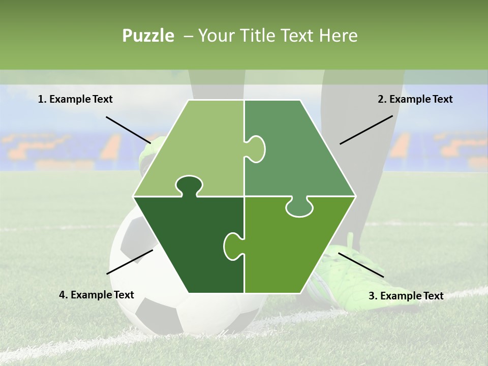 A Soccer Player With A Soccer Ball On A Field PowerPoint Template