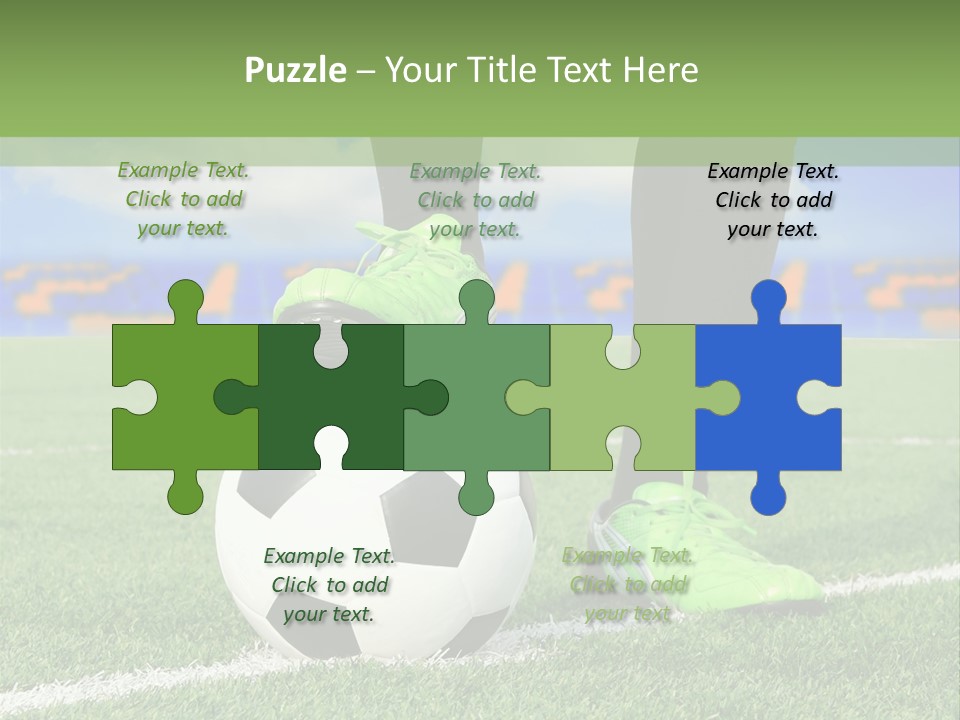 A Soccer Player With A Soccer Ball On A Field PowerPoint Template