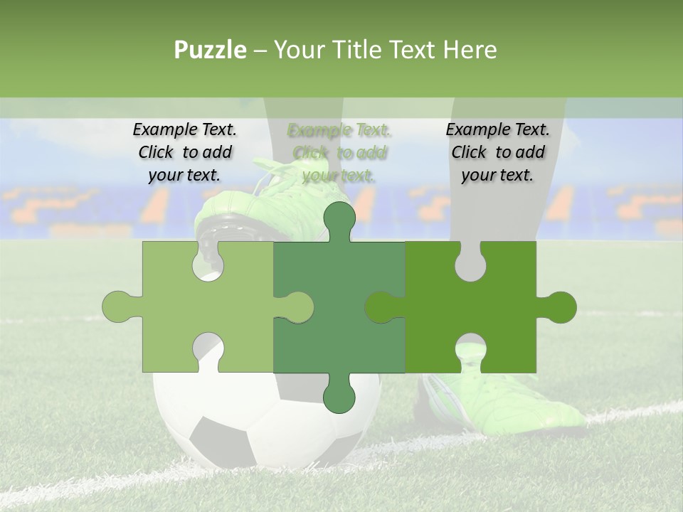 A Soccer Player With A Soccer Ball On A Field PowerPoint Template