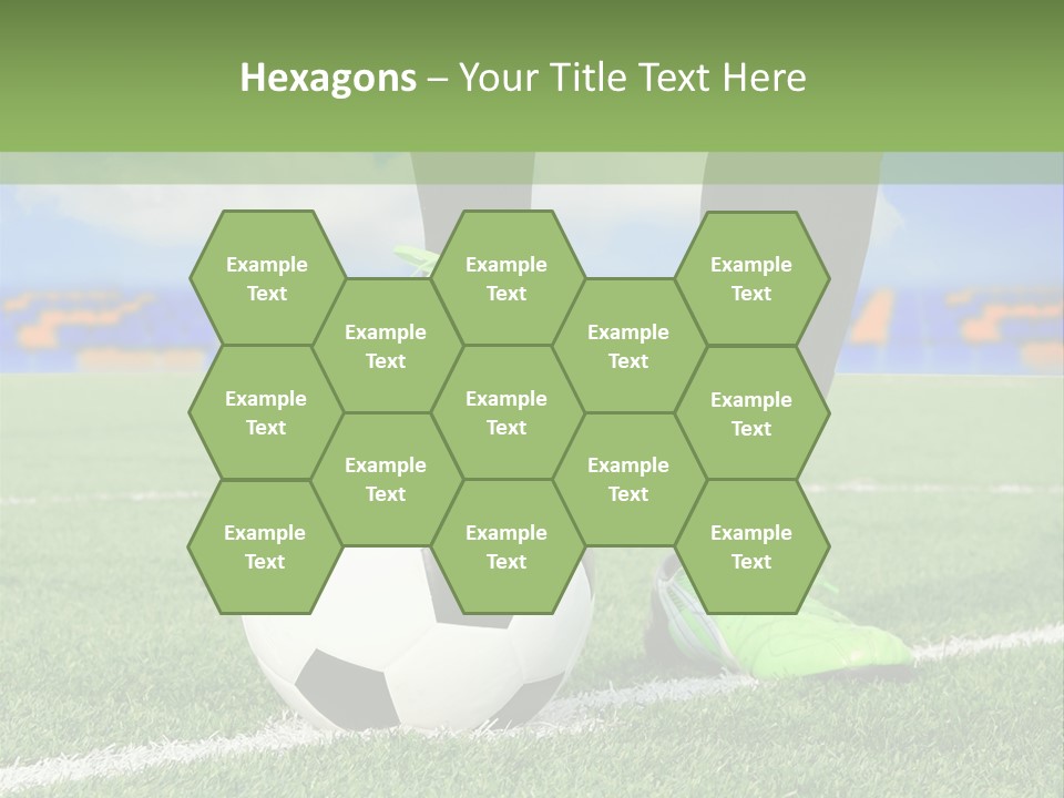 A Soccer Player With A Soccer Ball On A Field PowerPoint Template