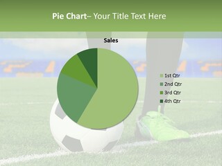 A Soccer Player With A Soccer Ball On A Field PowerPoint Template