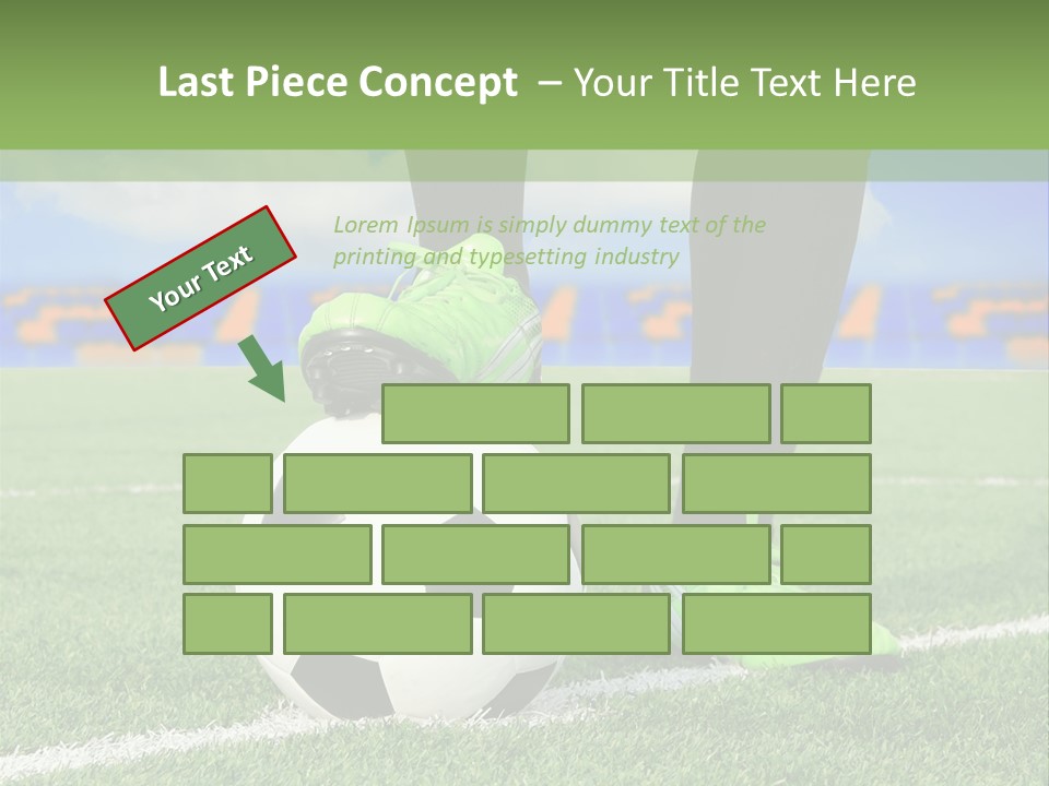 A Soccer Player With A Soccer Ball On A Field PowerPoint Template
