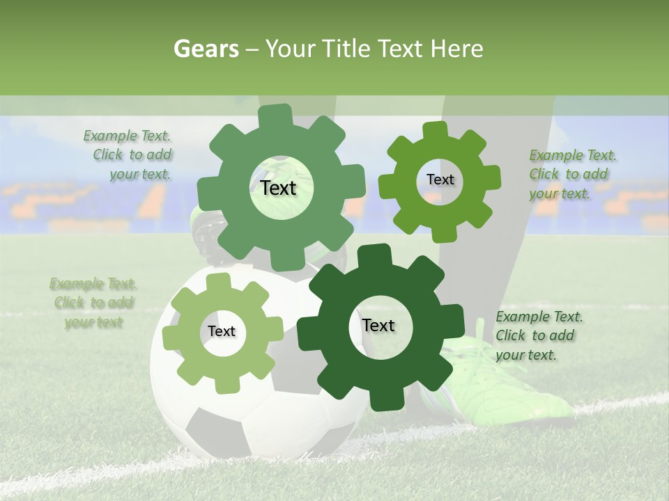 A Soccer Player With A Soccer Ball On A Field PowerPoint Template