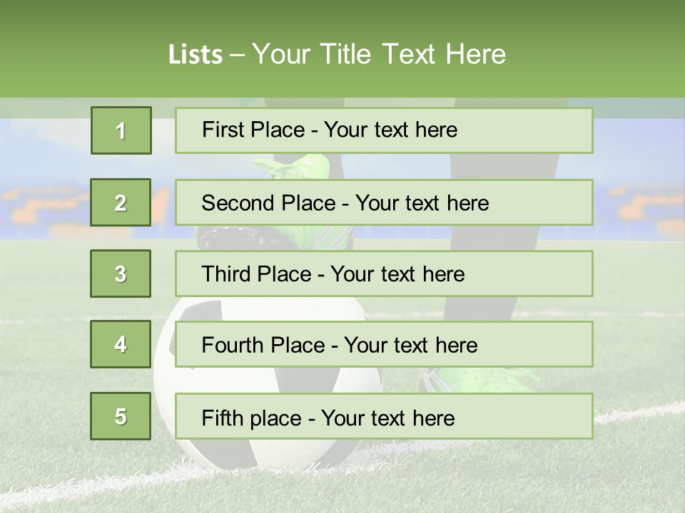 A Soccer Player With A Soccer Ball On A Field PowerPoint Template
