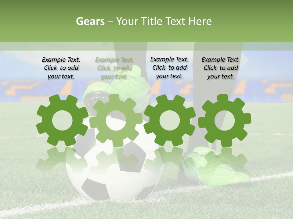 A Soccer Player With A Soccer Ball On A Field PowerPoint Template