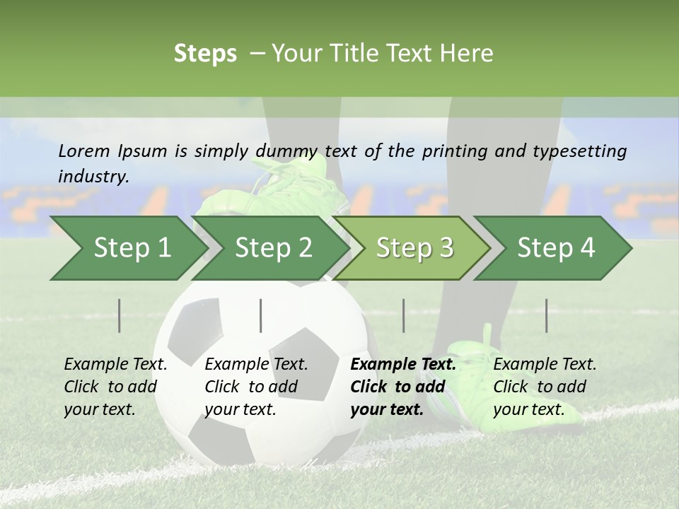 A Soccer Player With A Soccer Ball On A Field PowerPoint Template