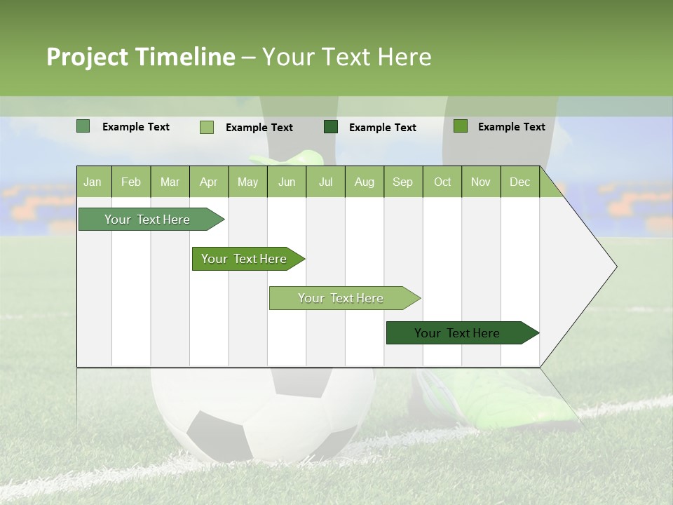 A Soccer Player With A Soccer Ball On A Field PowerPoint Template