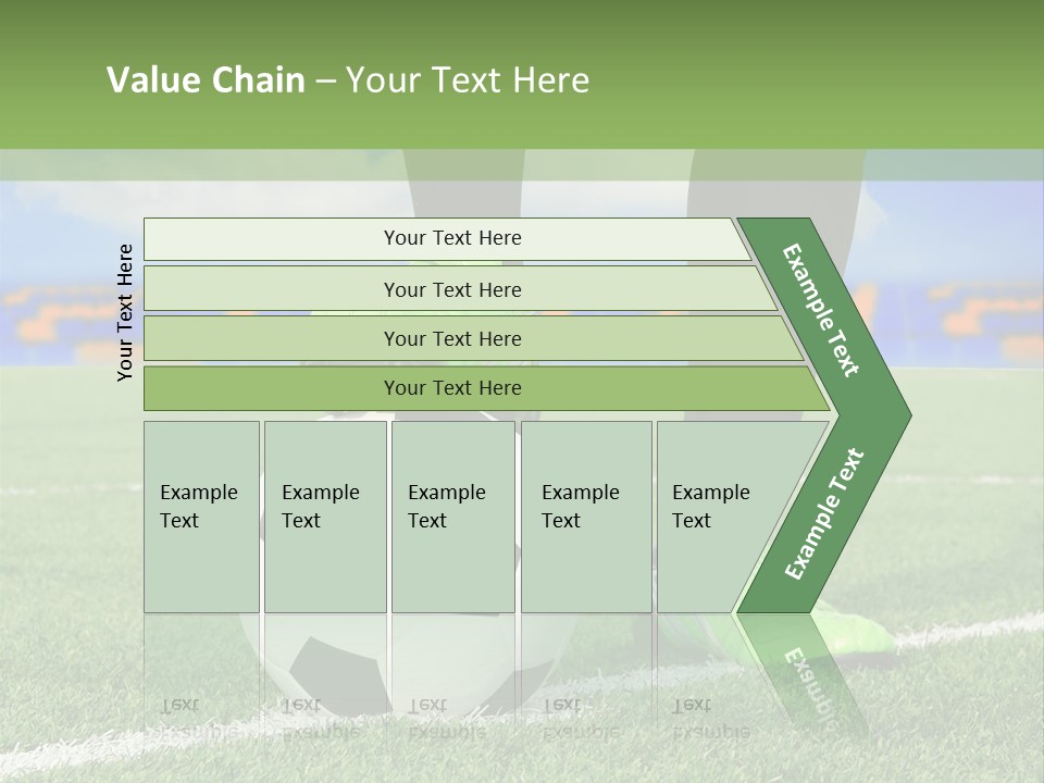 A Soccer Player With A Soccer Ball On A Field PowerPoint Template