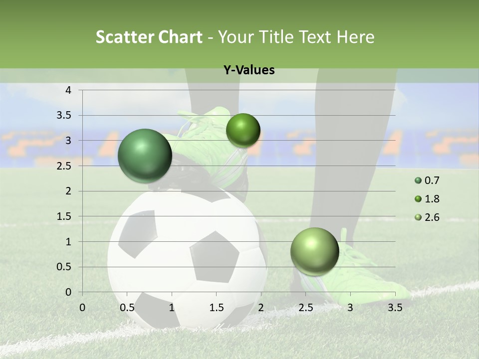 A Soccer Player With A Soccer Ball On A Field PowerPoint Template