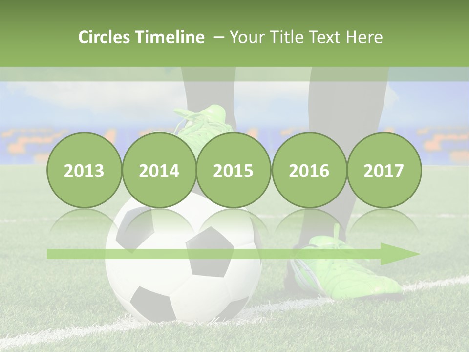 A Soccer Player With A Soccer Ball On A Field PowerPoint Template