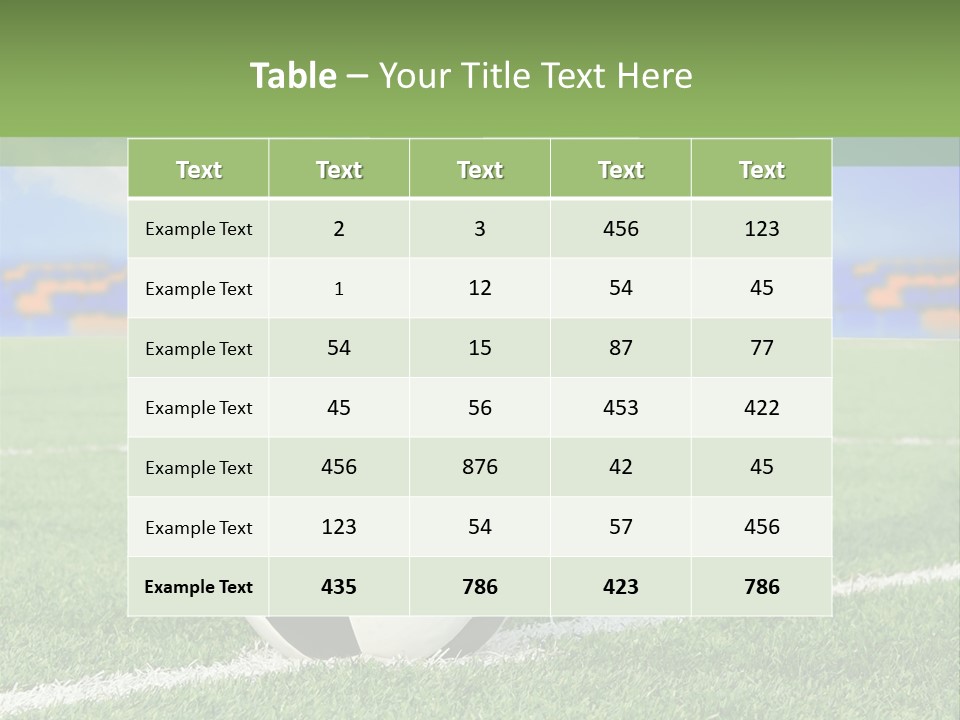 A Soccer Player With A Soccer Ball On A Field PowerPoint Template