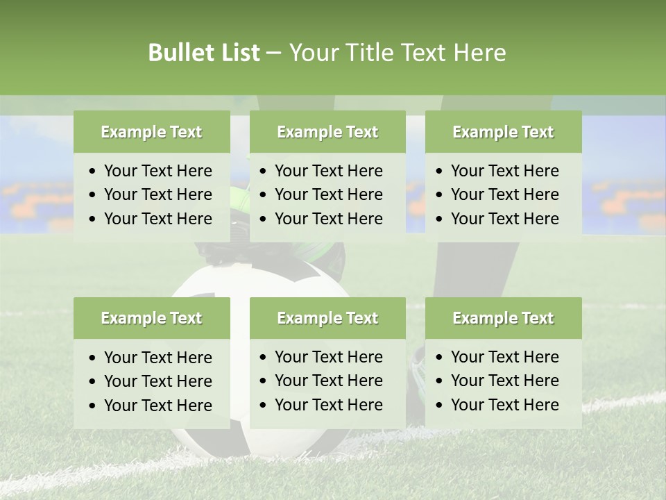 A Soccer Player With A Soccer Ball On A Field PowerPoint Template