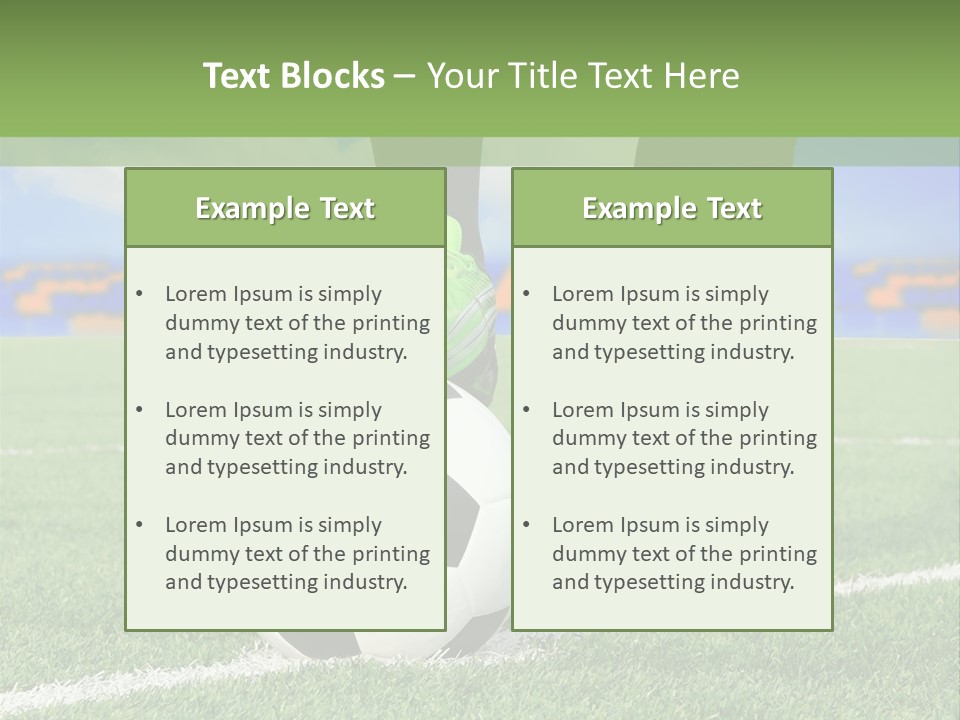A Soccer Player With A Soccer Ball On A Field PowerPoint Template