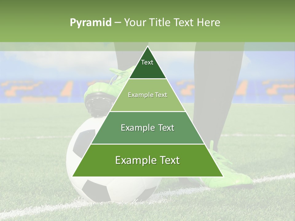 A Soccer Player With A Soccer Ball On A Field PowerPoint Template