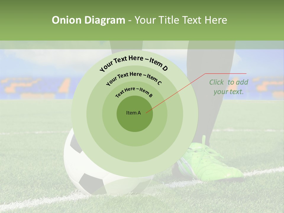 A Soccer Player With A Soccer Ball On A Field PowerPoint Template