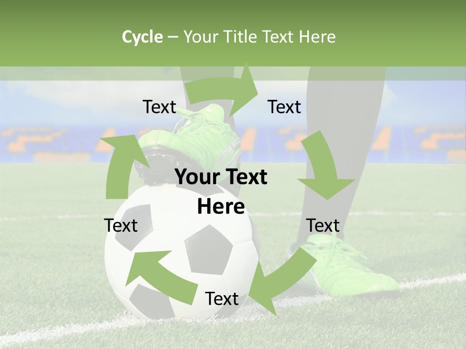 A Soccer Player With A Soccer Ball On A Field PowerPoint Template