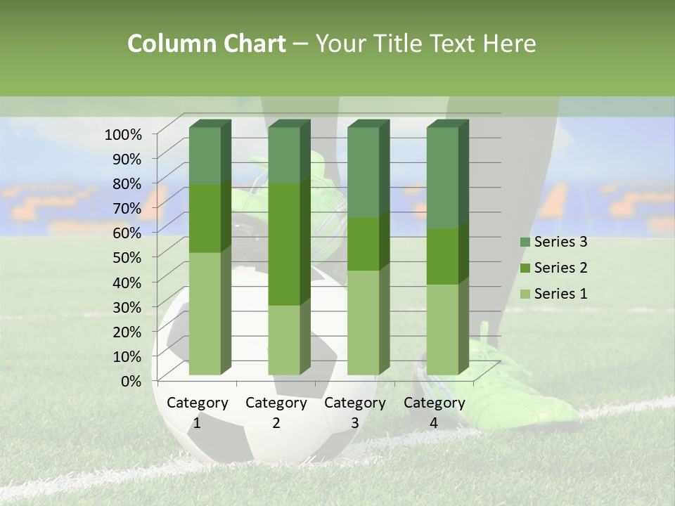 A Soccer Player With A Soccer Ball On A Field PowerPoint Template