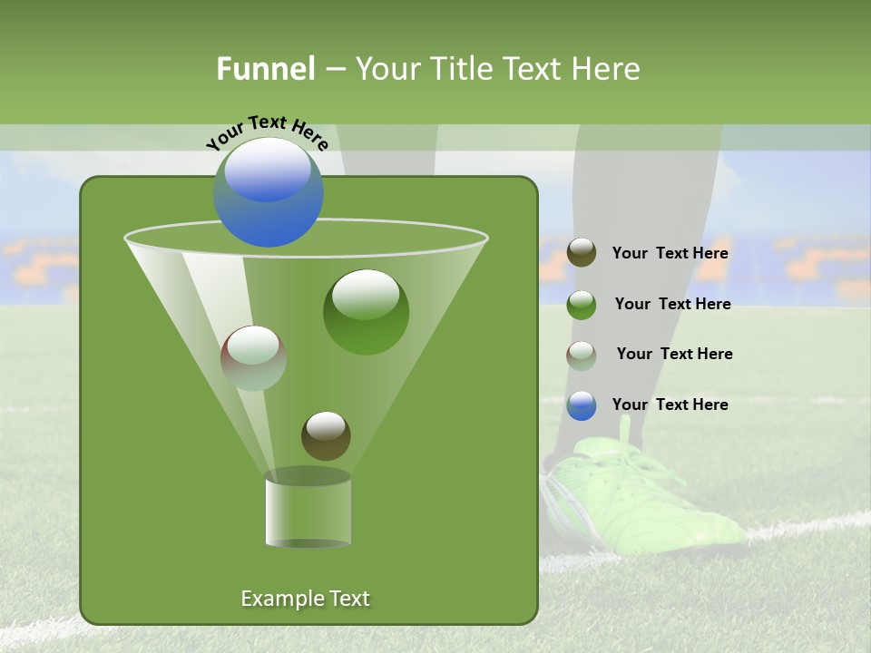 A Soccer Player With A Soccer Ball On A Field PowerPoint Template