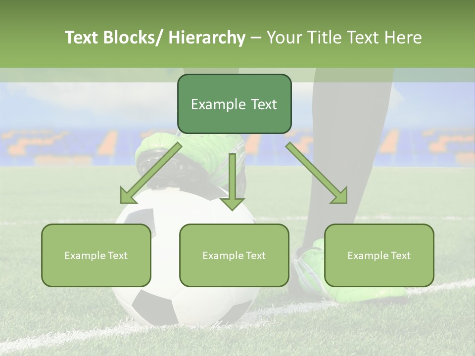 A Soccer Player With A Soccer Ball On A Field PowerPoint Template