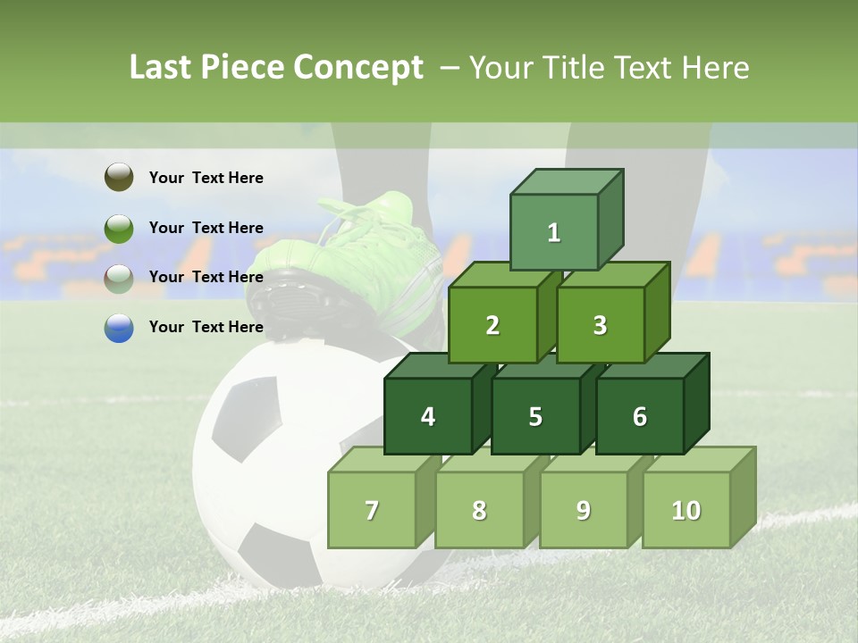 A Soccer Player With A Soccer Ball On A Field PowerPoint Template