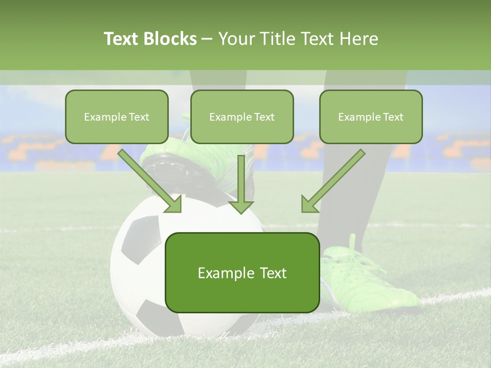 A Soccer Player With A Soccer Ball On A Field PowerPoint Template