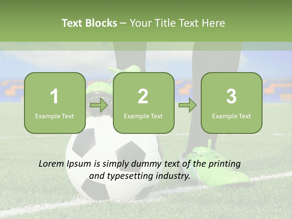 A Soccer Player With A Soccer Ball On A Field PowerPoint Template