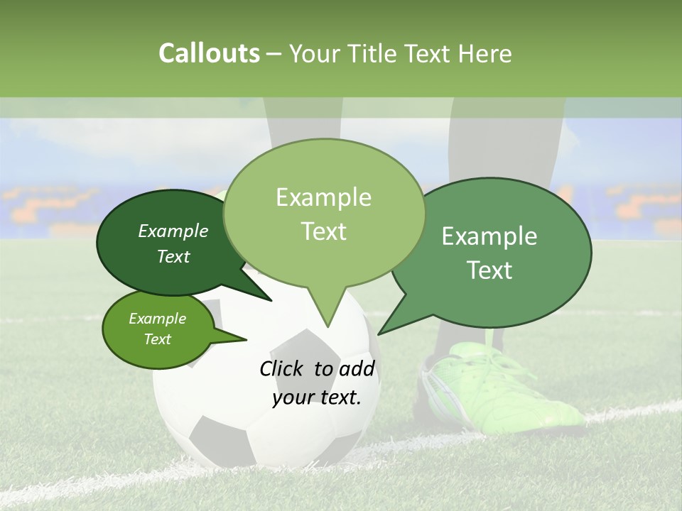 A Soccer Player With A Soccer Ball On A Field PowerPoint Template