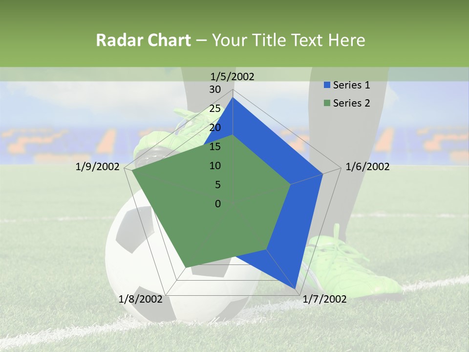 A Soccer Player With A Soccer Ball On A Field PowerPoint Template