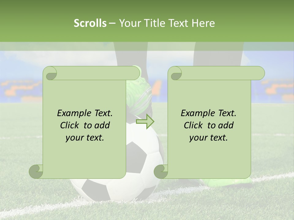 A Soccer Player With A Soccer Ball On A Field PowerPoint Template