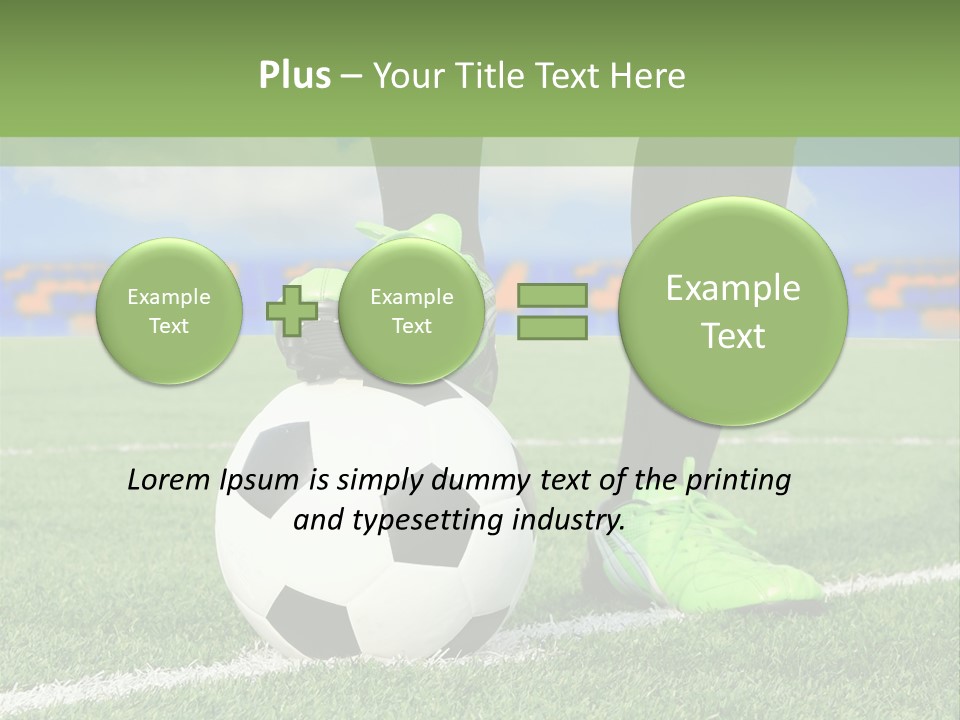 A Soccer Player With A Soccer Ball On A Field PowerPoint Template