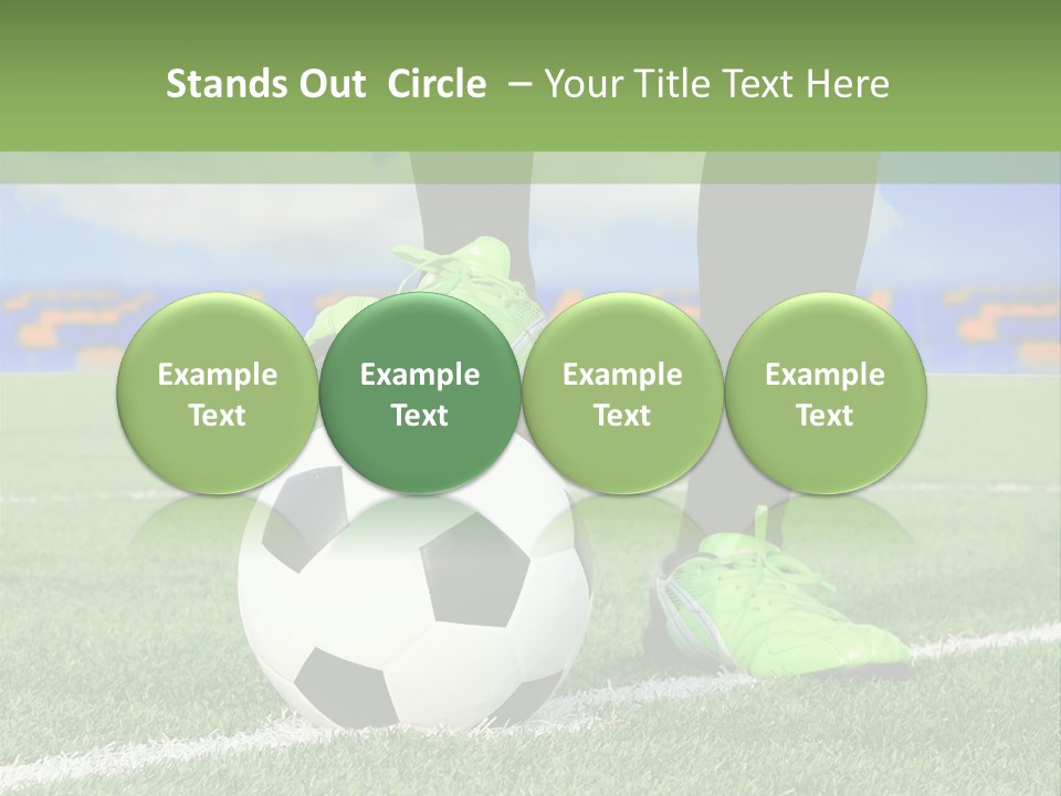 A Soccer Player With A Soccer Ball On A Field PowerPoint Template