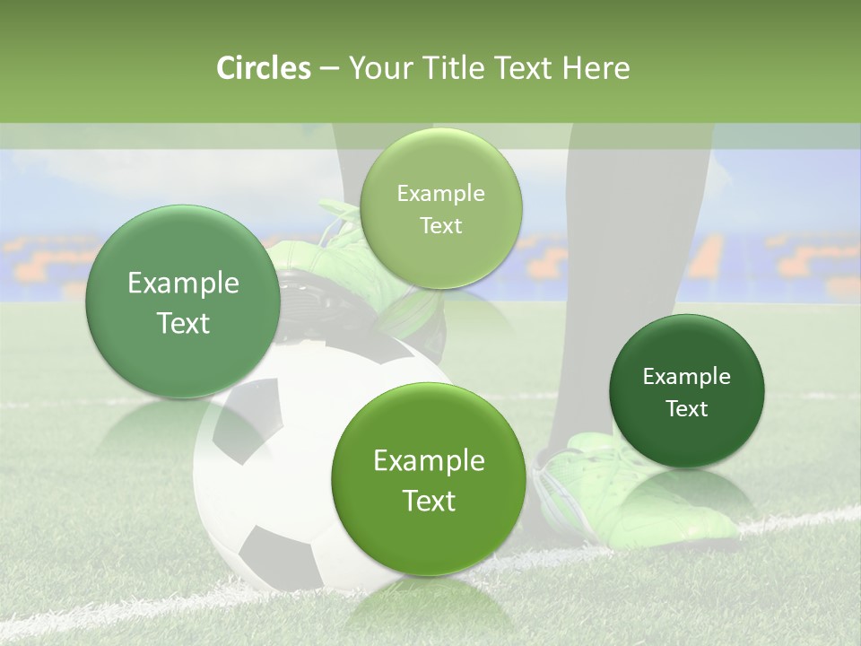 A Soccer Player With A Soccer Ball On A Field PowerPoint Template