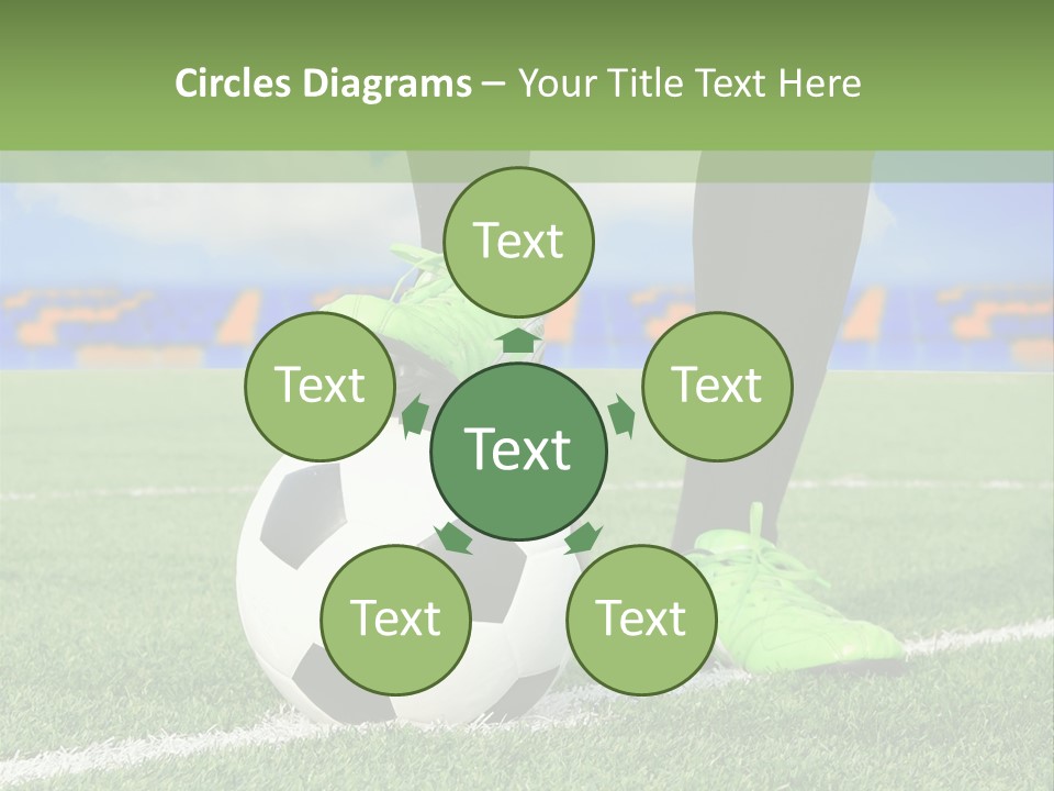 A Soccer Player With A Soccer Ball On A Field PowerPoint Template