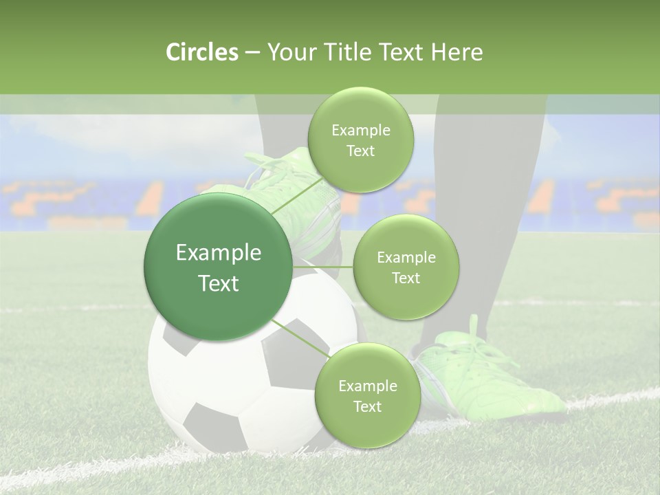 A Soccer Player With A Soccer Ball On A Field PowerPoint Template