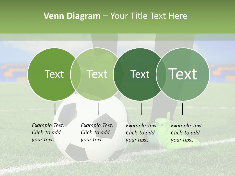 A Soccer Player With A Soccer Ball On A Field PowerPoint Template