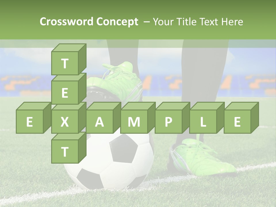 A Soccer Player With A Soccer Ball On A Field PowerPoint Template