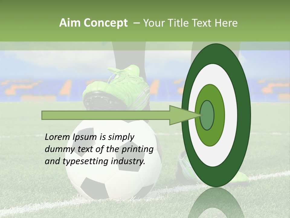 A Soccer Player With A Soccer Ball On A Field PowerPoint Template