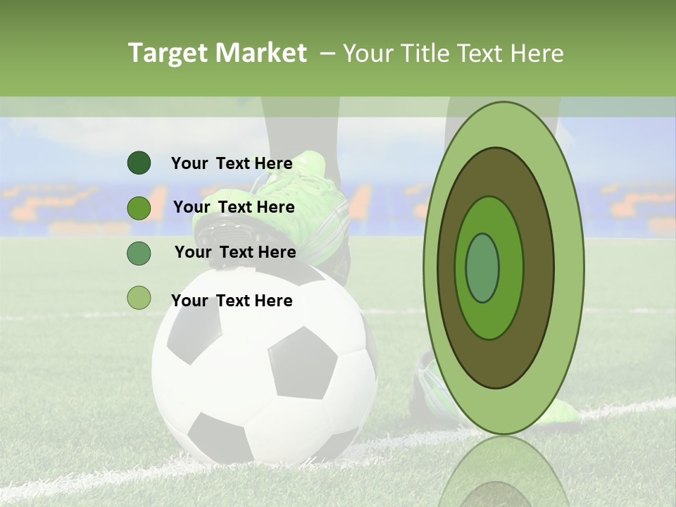 A Soccer Player With A Soccer Ball On A Field PowerPoint Template