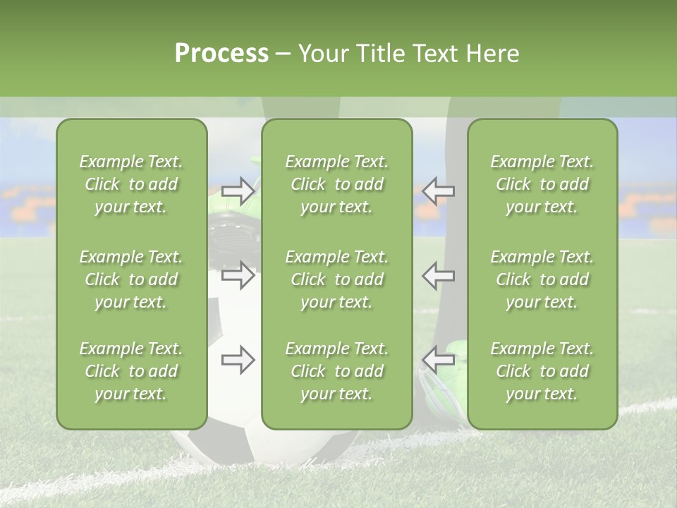A Soccer Player With A Soccer Ball On A Field PowerPoint Template