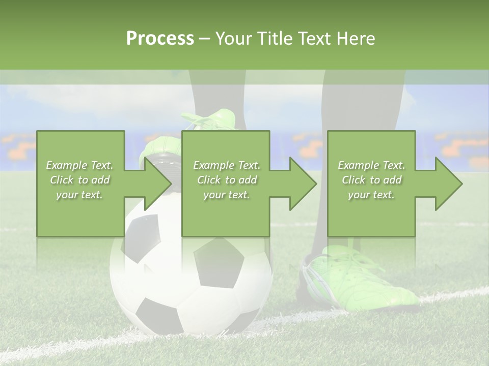 A Soccer Player With A Soccer Ball On A Field PowerPoint Template