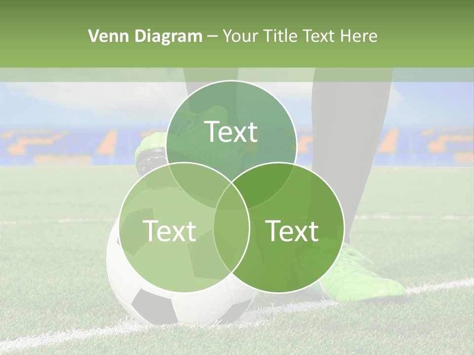 A Soccer Player With A Soccer Ball On A Field PowerPoint Template