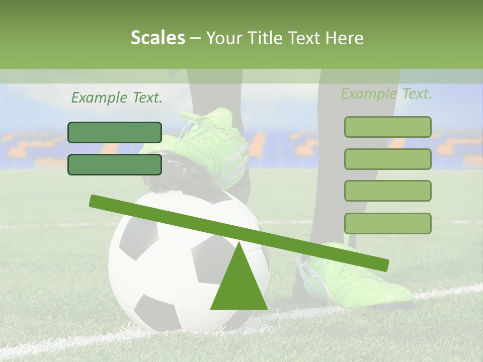 A Soccer Player With A Soccer Ball On A Field PowerPoint Template