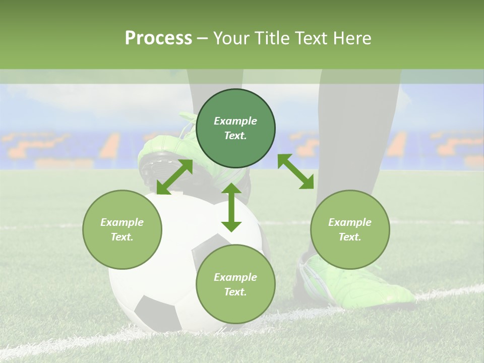 A Soccer Player With A Soccer Ball On A Field PowerPoint Template