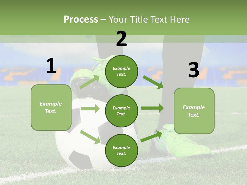 A Soccer Player With A Soccer Ball On A Field PowerPoint Template