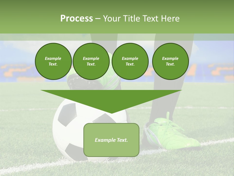 A Soccer Player With A Soccer Ball On A Field PowerPoint Template