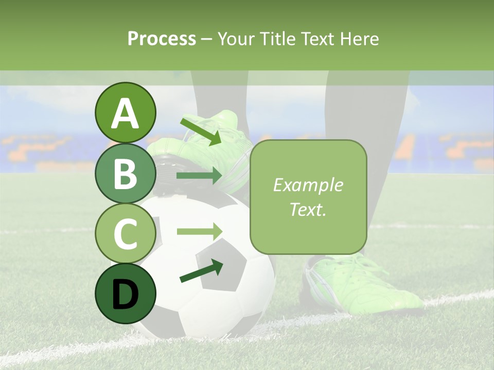 A Soccer Player With A Soccer Ball On A Field PowerPoint Template