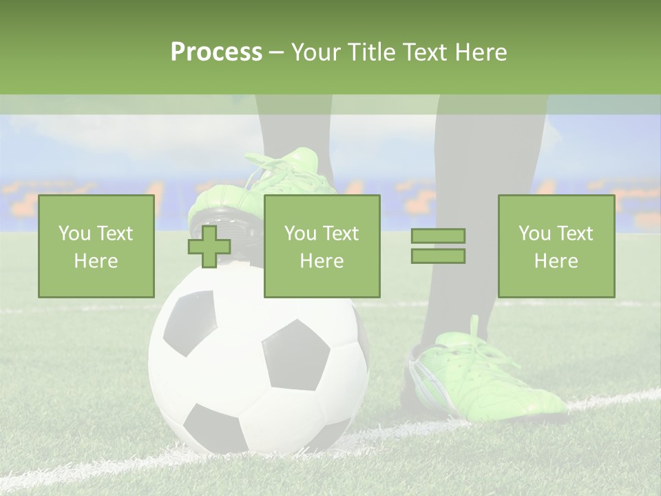 A Soccer Player With A Soccer Ball On A Field PowerPoint Template