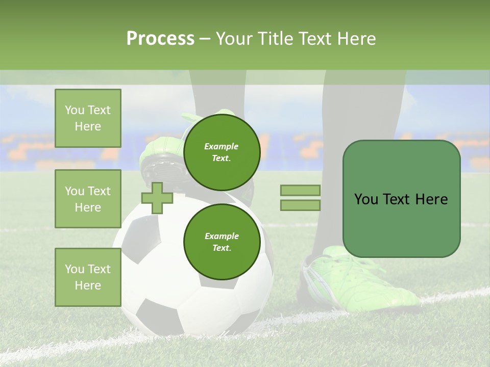 A Soccer Player With A Soccer Ball On A Field PowerPoint Template